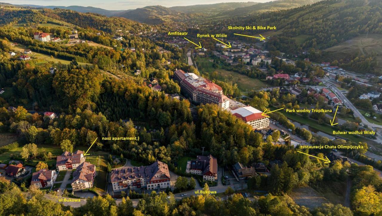 Na Bukowej, Apartament Widokowy Z Duzym Tarasem Wisła Exterior foto